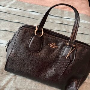 Coach Black Leather Satchel